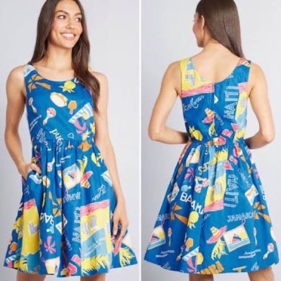 Modcloth Dresses & Skirts - ModCloth Optimistic Effect Travel Dress